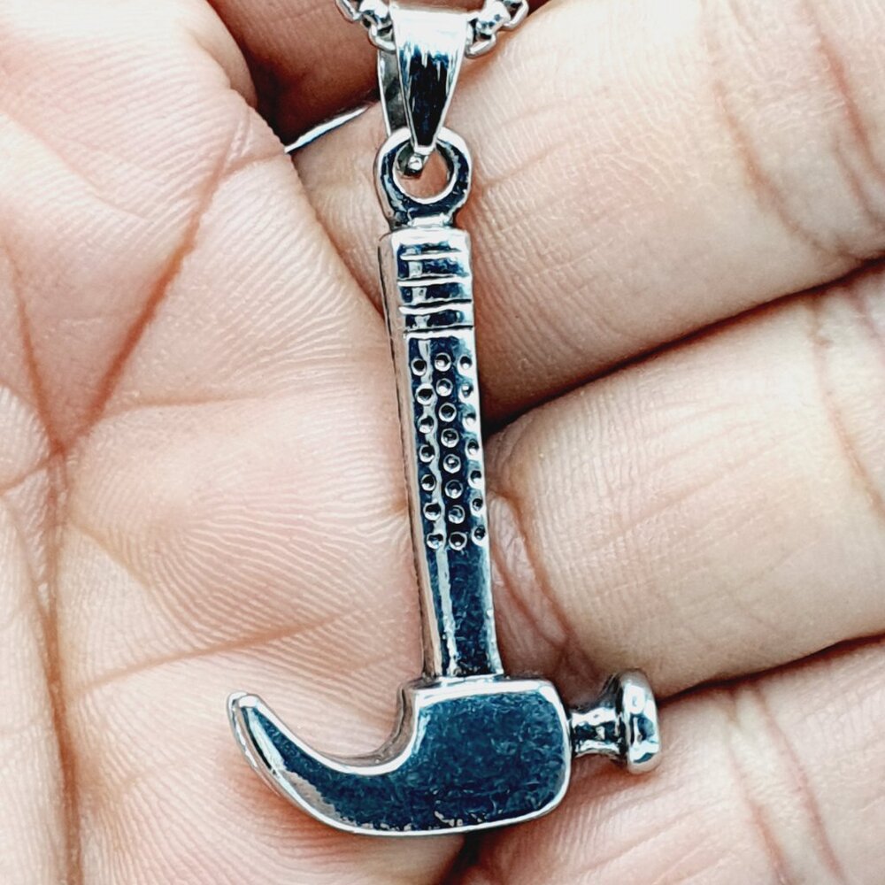 ❤️Fashion silver-plated Hammer Necklace , N90201P118